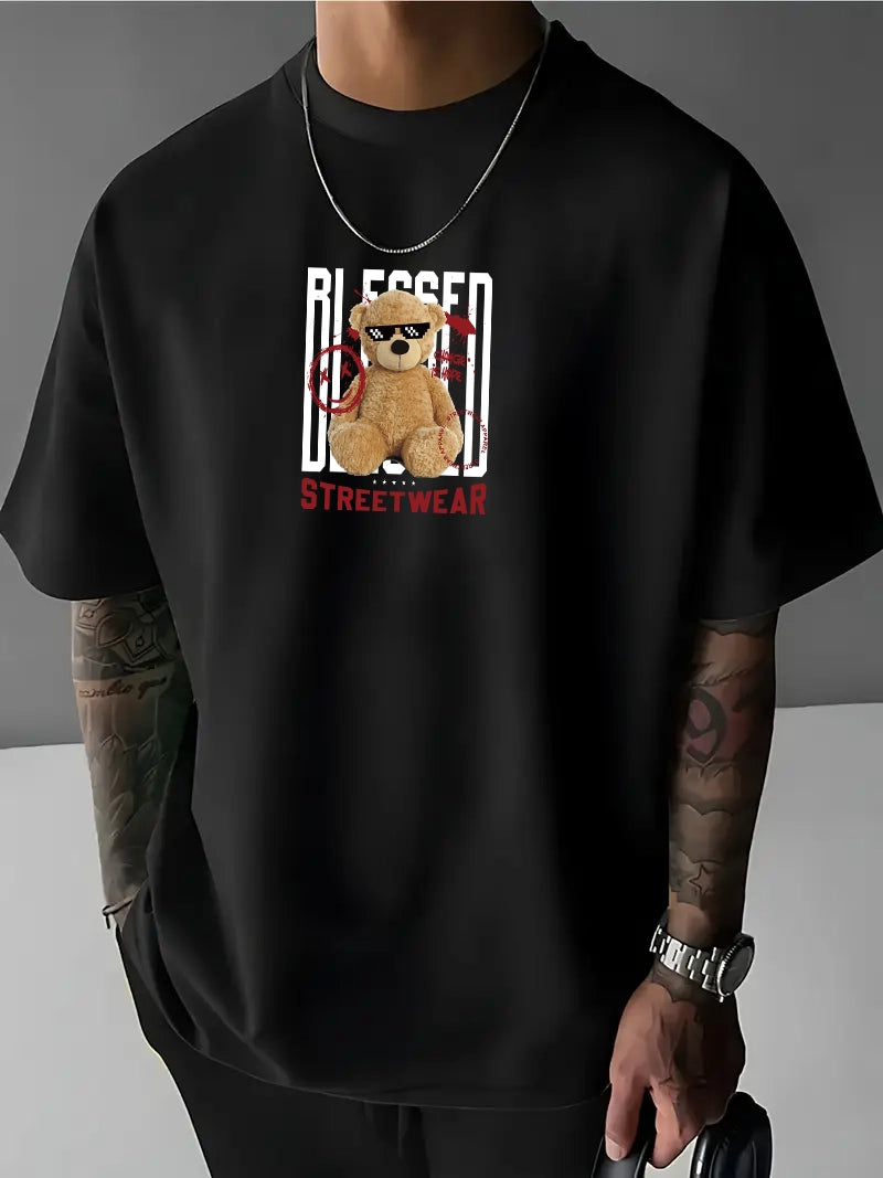 Muška majica BLESSED crno (Oversized)