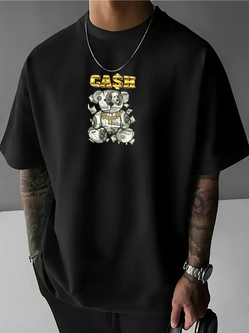 Muška majica CASH crno (Oversized)
