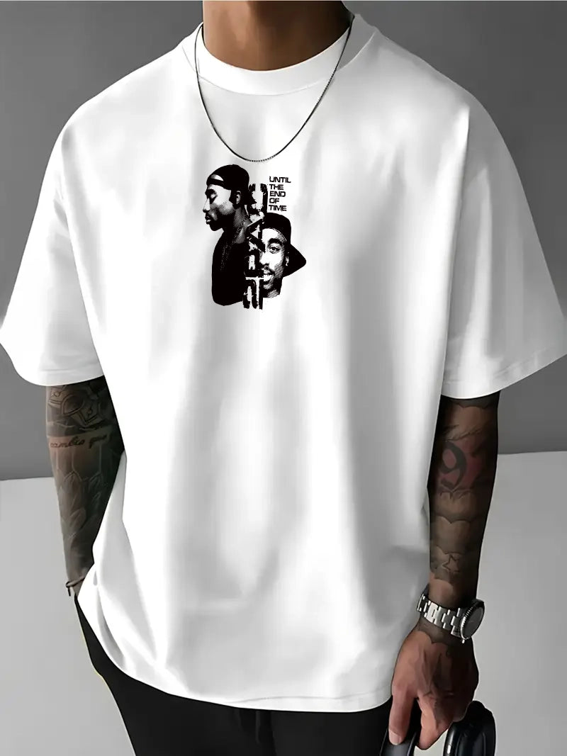 Muška majica 2PAC bijelo (Oversized)
