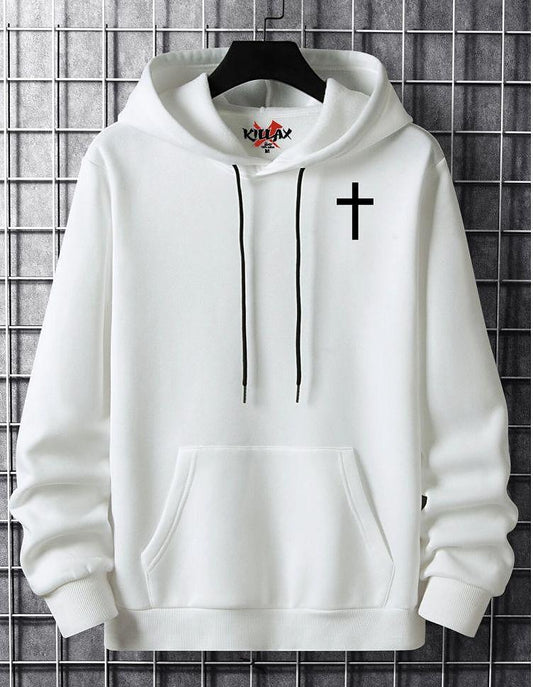 Muška hoodica Cross #1 - bijelo