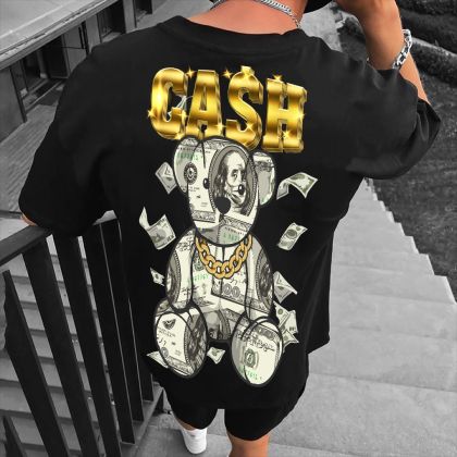 Muška majica CASH crno (Oversized)