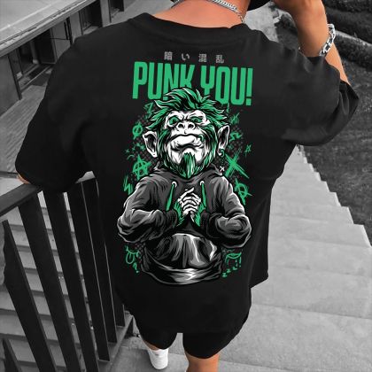 Muška majica PUNK YOU crno (Oversized)
