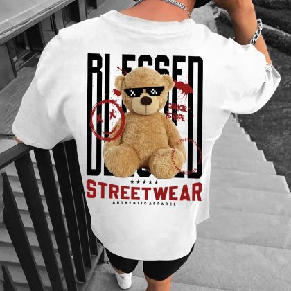 Muška majica BLESSED bijelo (Oversized)