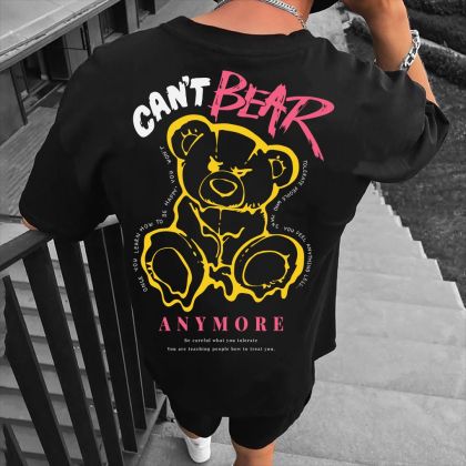 Muška majica CANT BEAR crno (Oversized)