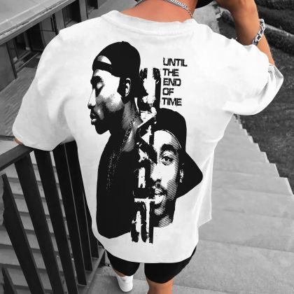 Muška majica 2PAC bijelo (Oversized)