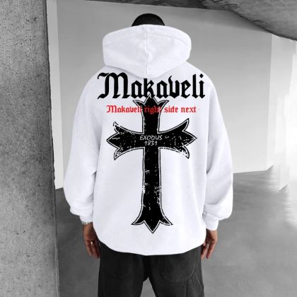 Muška hoodica - Makaveli bijelo
