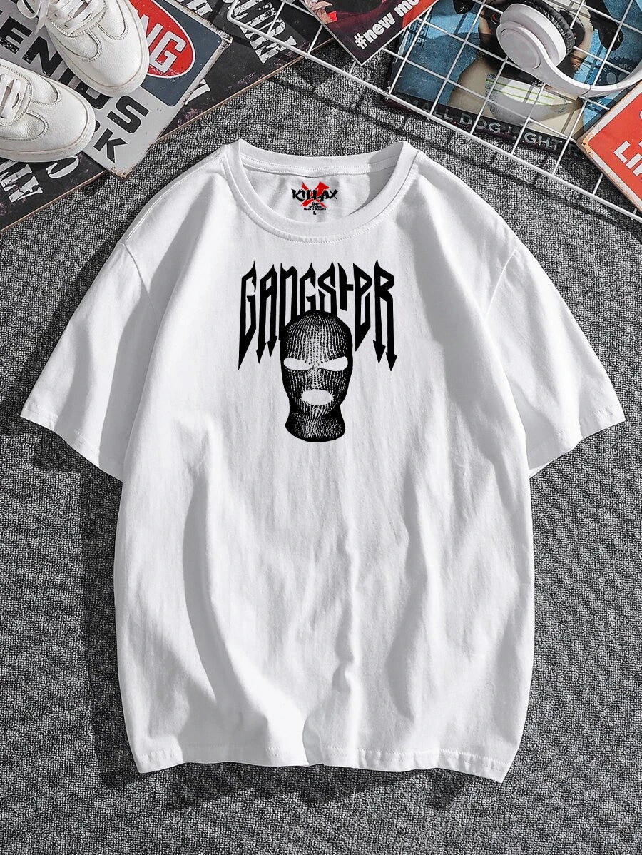 Muška majica GANGSTER bijelo (Oversized)