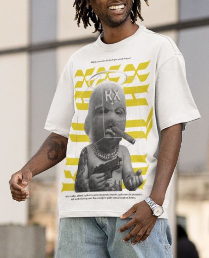 Muška majica Rich Boy #1 bijelo (Oversized)